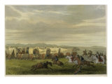 Emigrants Attacked by the Comanches reproduction procédé giclée par Seth Eastman