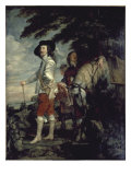 Charles I, King of England, at the Hunt reproduction procédé giclée par Sir Anthony Van Dyck