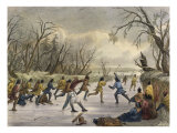 Ball Play on the Ice reproduction procédé giclée par Seth Eastman