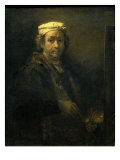 Self Portrait in Front of an Easel Giclee Print by Rembrandt van Rijn 