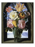 Bouquet of Flowers in an Arch reproduction procédé giclée par Ambrosius Bosschaert the Elder