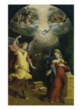 The Annunciation (panel) Giclée-Druck von Garofalo 