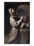 Saint Francis Praying Giclee Print by Francisco de Zurbarán