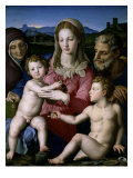 Holy Family with Saint Anne and John the Baptist Giclée-Druck von Agnolo Bronzino