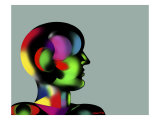 Rainbow Head Giclee Print by Charlie Chann