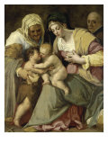 The Holy Family and Saint Anne reproduction procédé giclée par Pieter De Witte