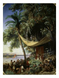 Premiere Messe En Amerique Giclee-trykk av Henri Pierre Leon Blanchard