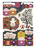 Dance with Snowman Giclee Print by Chen Jia Qi 