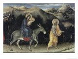 Flight into Egypt (Predella Detail from Adoration Giclée-Druck von Gentile Da Fabriano 
