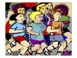 Marathon Runners Lámina giclée por Diana Ong Marathon Runners Lámina giclée por Diana Ong