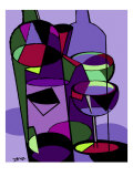 Cubic-Wine Bottle reproduction procédé giclée par Diana Ong
