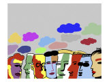 Cloud Crowd reproduction procédé giclée par Diana Ong