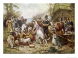 The First Thanksgivng, 1621 Giclee Print by Jean Leon Gerome Ferris