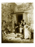 Franklin's Bookshop, 1745 Giclee Print by Jean Leon Gerome Ferris