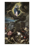 Saint Roch Visiting the Plague Victims reproduction procédé giclée par Jacopo Bassano