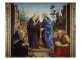 Visitation with St. Nicholas and St. Anthony Abbot reproduction procédé giclée par Piero di Cosimo 
