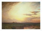 Twilight on the Western Plains reproduction procédé giclée par Samuel Colman