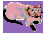 Pink Cat Giclee Print by Diana Ong
