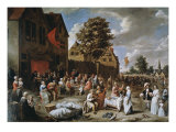 Village Fair Reproduction procédé giclée par Gillis van Tilborgh