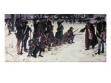 Baron Von Steuben Drilling Troops at Valley Forge Giclee Print by Edwin Austin Abbey
