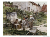 A la Fontaine Giclee Print by Léon Augustin L'hermitte A la Fontaine Giclee Print by Léon Augustin L'hermitte