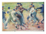 Bush League Brawl Giclee Print by Lance Richbourg