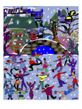Ice Skaters II Giclee Print by Diana Ong