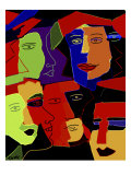 Paperheads Giclee Print by Diana Ong