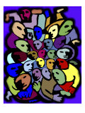 Gang Fight Giclee Print by Diana Ong Gang Fight Giclee Print by Diana Ong