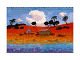 Houseboats on the Amazon River Giclee Print by John Newcomb Houseboats on the Amazon River Giclee Print by John Newcomb