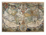 Mapa mundi Lámina giclée por Jan Huygen Van Linschoten