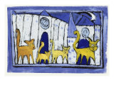 Cat Watch reproduction procédé giclée par Leslie Xuereb