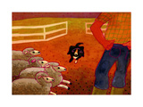 Sheep Dog Trial Giclee Print by John Newcomb Sheep Dog Trial Giclee Print by John Newcomb