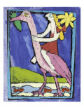 Flamants roses reproduction procédé giclée par Leslie Xuereb
