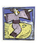 Magician on a Yellow Fish reproduction procédé giclée par Leslie Xuereb