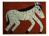 Zèbre Reproduction procédé giclée par Leslie Xuereb