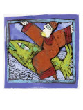 Magician on a Green Fish Giclee Print by Leslie Xuereb