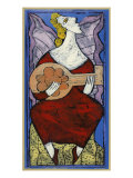Angel Playing a Lute reproduction procédé giclée par Leslie Xuereb