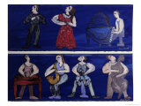 Musiciens II reproduction procédé giclée par Leslie Xuereb