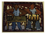 Duo Xylophone Drums Giclee Print by Leslie Xuereb