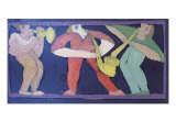 Trio de Jazz reproduction procédé giclée par Leslie Xuereb