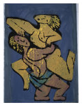 Hercules and Antaeus reproduction procédé giclée par Leslie Xuereb