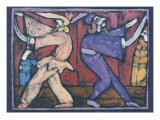 The Ten Paces (Commedia Dell'Arte) reproduction procédé giclée par Leslie Xuereb