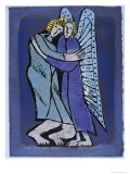 Jacob Fights with the Angel Giclee Print by Leslie Xuereb