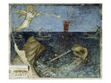 Second Angel with the Trumpet and the Agitation of the Sea from Apocalypse Giclée-tryk af Giusto De' Menabuoi