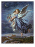 The Guardian Angel Giclee Print by Wilhelm Von Kaulbach