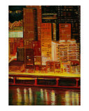 Pittsburgh Skyline  2 Cityscape Giclee Print by Rhonda Watson