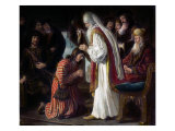 Samuel Annointing David Giclée-Druck von Jan Victors