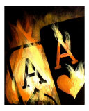 HOT & BLAZING POKER ART ARTS ACES ON FIRE BULLETS HOME / GAME ROOM DECOR WPT Lámina giclée por Teo Alfonso HOT & BLAZING POKER ART ARTS ACES ON FIRE BULLETS HOME / GAME ROOM DECOR WPT Lámina giclée por Teo Alfonso