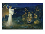 Angel Announcing the Birth of Christ to Shepherds Giclee Print by Robert Leinweber